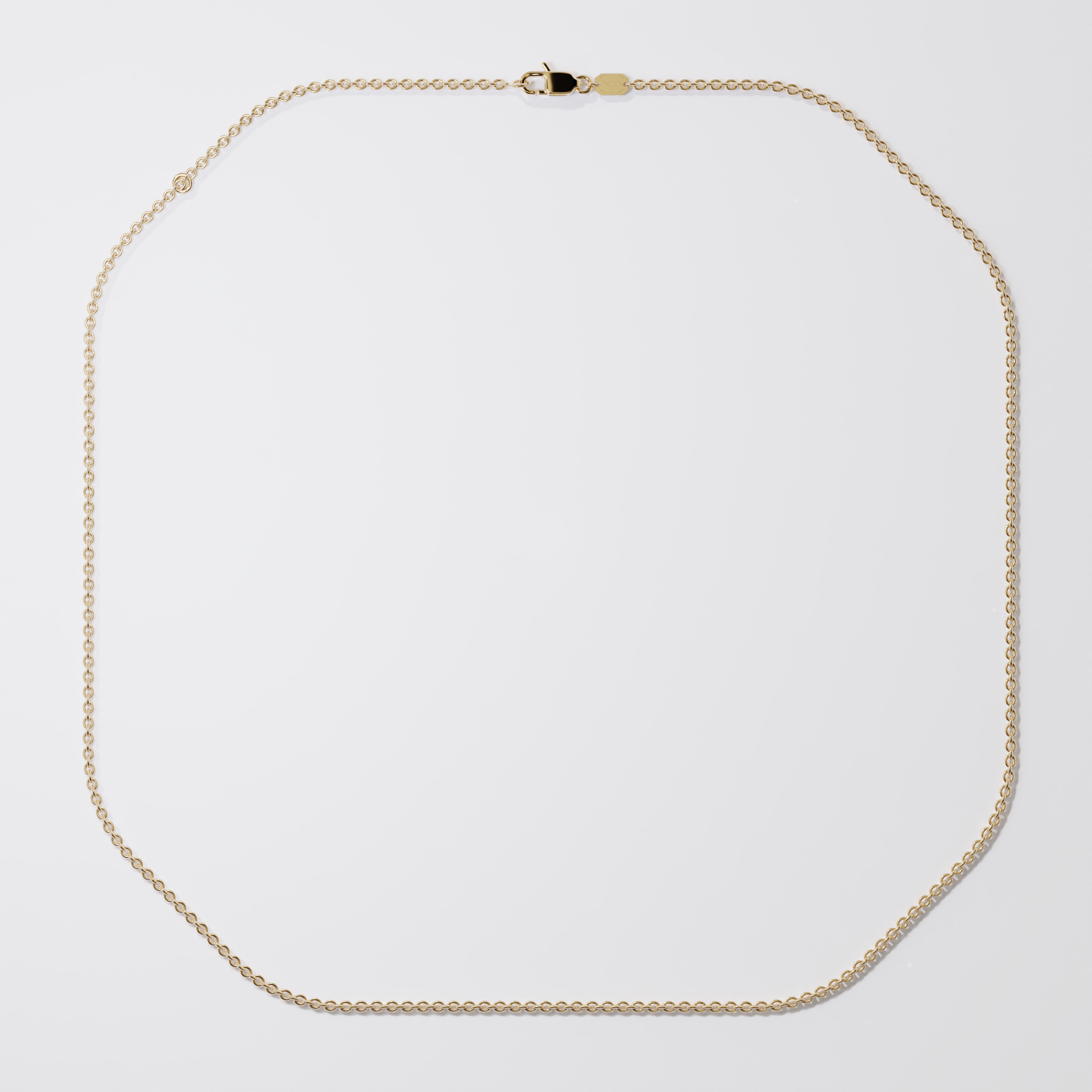 Chaine forçat ronde - 42cm - Or jaune