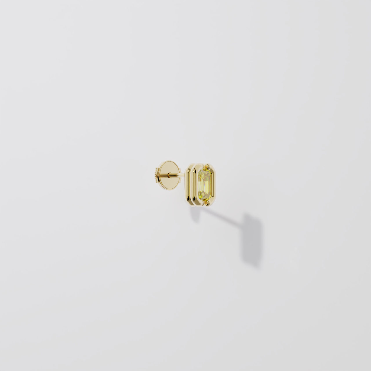 Boucles d'oreilles - Parenthèse saphir jaune - Or Jaune